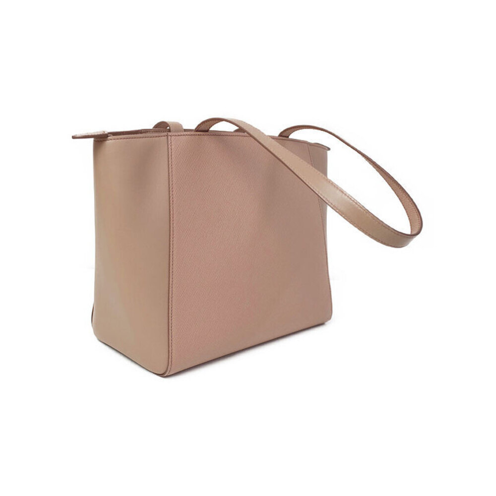 Prada Cuir Saffiano Bag Tote Beige Pink